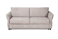 AGNES Framåtbäddsoffa 2-sits tyg Aston 15 beige/ben svart